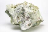 Green, Bladed Prehnite Crystals with Quartz - Morocco #214958-1
